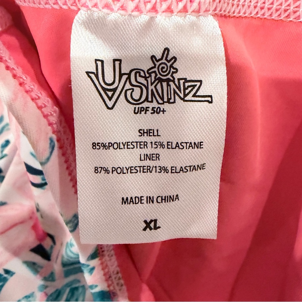 VSkins UPF 50+ Long Sleeve Zip Rash Guard One Piece XL Coral Pink Mermaidcore - Picture 5 of 8